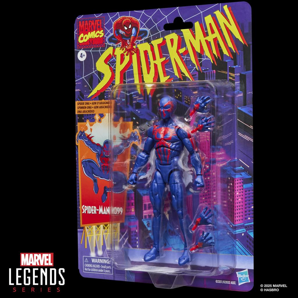 Hasbro Marvel Legends Series 2099 Retro Blister Packaging Comics Collectible Action Figure G2351 Authentic Spider-Man