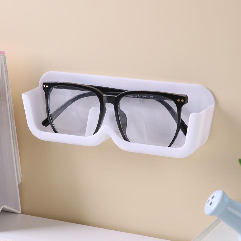 

Wall-mounted Glasses Storage Box Punch-free Decoration for Myopia and Sun Wall Display High-end Sunglasses Storage Rack білий