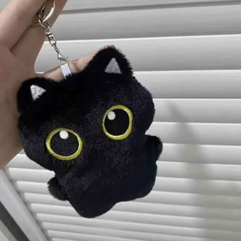 1/2pc Cute Black Cat Plush Toy Doll Small Pendant Cuddly Pillow Cushion Ins Black Cat Plush Toy Doll for Boy Girl Brithday Gifts