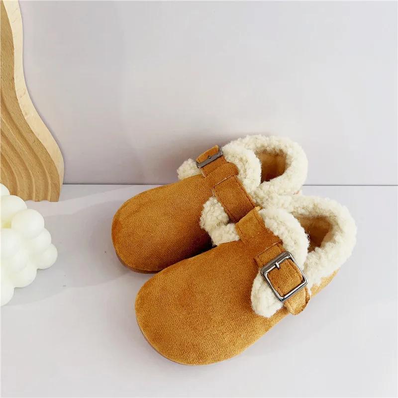Zapatillas Suede Kid Sports Shoe 2025 Autumn New Warm Boy Cotton Shoe Soft Sole Girl Casual Shoe Kids Shoes Snow Boot Girl Shoe