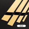 1pc 2.44m/96.06in Mirror Wall Sticker Gold Self-adhesive Mirror Wall Moulding Trim Stainless Steel Decorative Lines Strip Decor