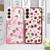 Stylish Butterfly Flower Red Cherry Phone Case for Samsung Galaxy S25 S25FE S24+ S23 Ultra S22 S21 S20 Plus S24 FE 5G Soft Cover