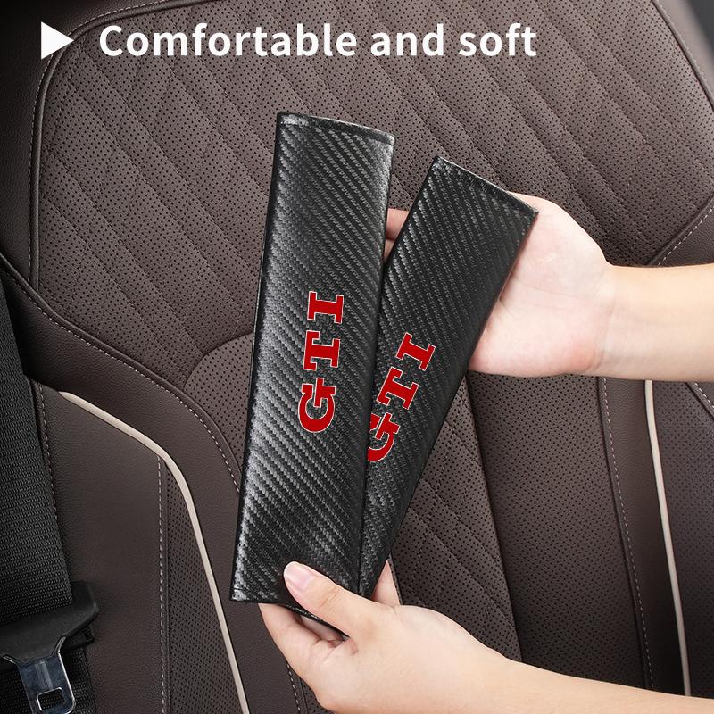For Volkswagen BoACCar Seat Belt Shoulder Protector Auto Seatbelt Cover For VW Scirocco Jetta Beetle Golf Passat Polo Tiguan Sharan Touran