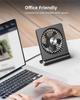 2026 New Upgrade USB Fan, Strong Wind Ultra Quiet Small Desk Fan 220° Tilt Folding 3 Speeds Adjustable USB-C Corded Powere