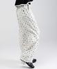 WHEN YOU MOVE Ribbon Pattern Cotton Wide Pants Ivory