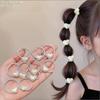 10pcs  Hair Tie Silver/white Heart-shaped Rubber Bands, Suitable For Girls, Baby Ponytail Holders, High Elasticity, Durable Hair