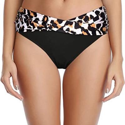 Pantaloni slip da bagno da donna con volant a vita bassa