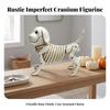 Skeleton Dog Figurine Distressed Resin Long-Lasting