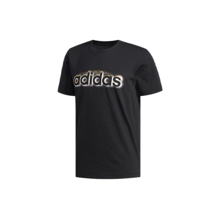 Adidas T Shirts Men's Black Crew Neck Moderate Straight Fit EI4607