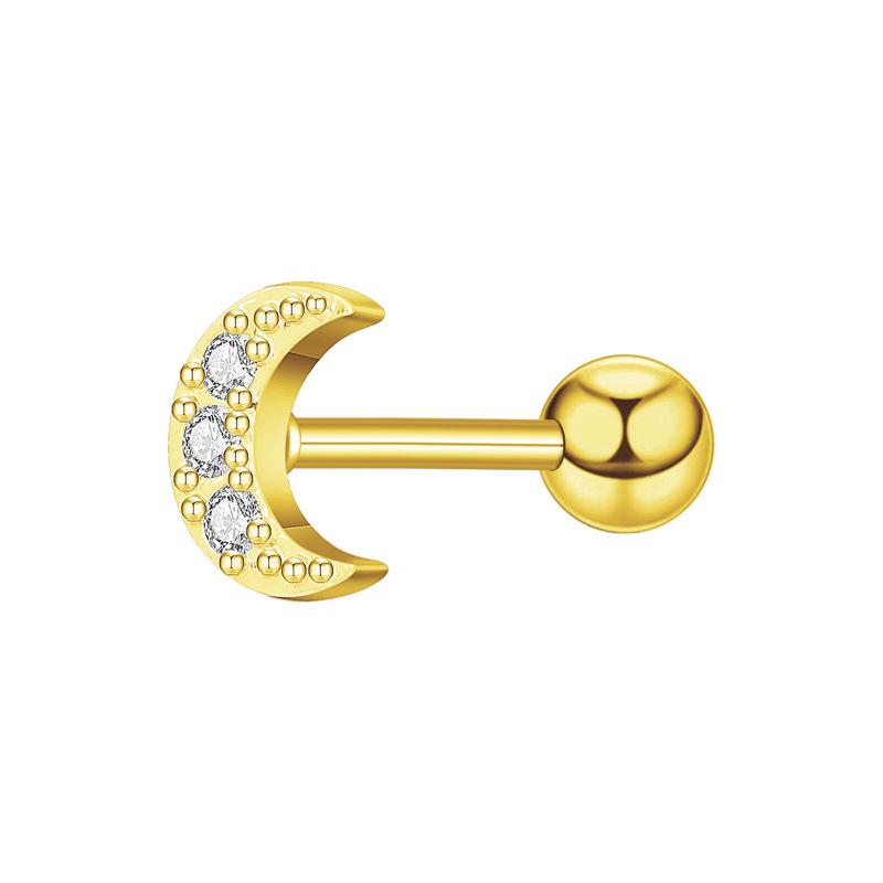 Floral Pave Diamond Mini Screw Stud Earrings 