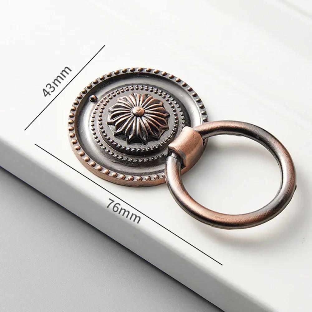 

Ретро-ручки для ящиков шкафов, комодов, мебельных ручек, кольцевых ручек, антикварных деревянных шкатулок, ювелирных ручек, дверных молотков