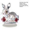 Clear Faux Crystal Bunny Figurine 2D Flat Acrylic Rabbit Table Sign for