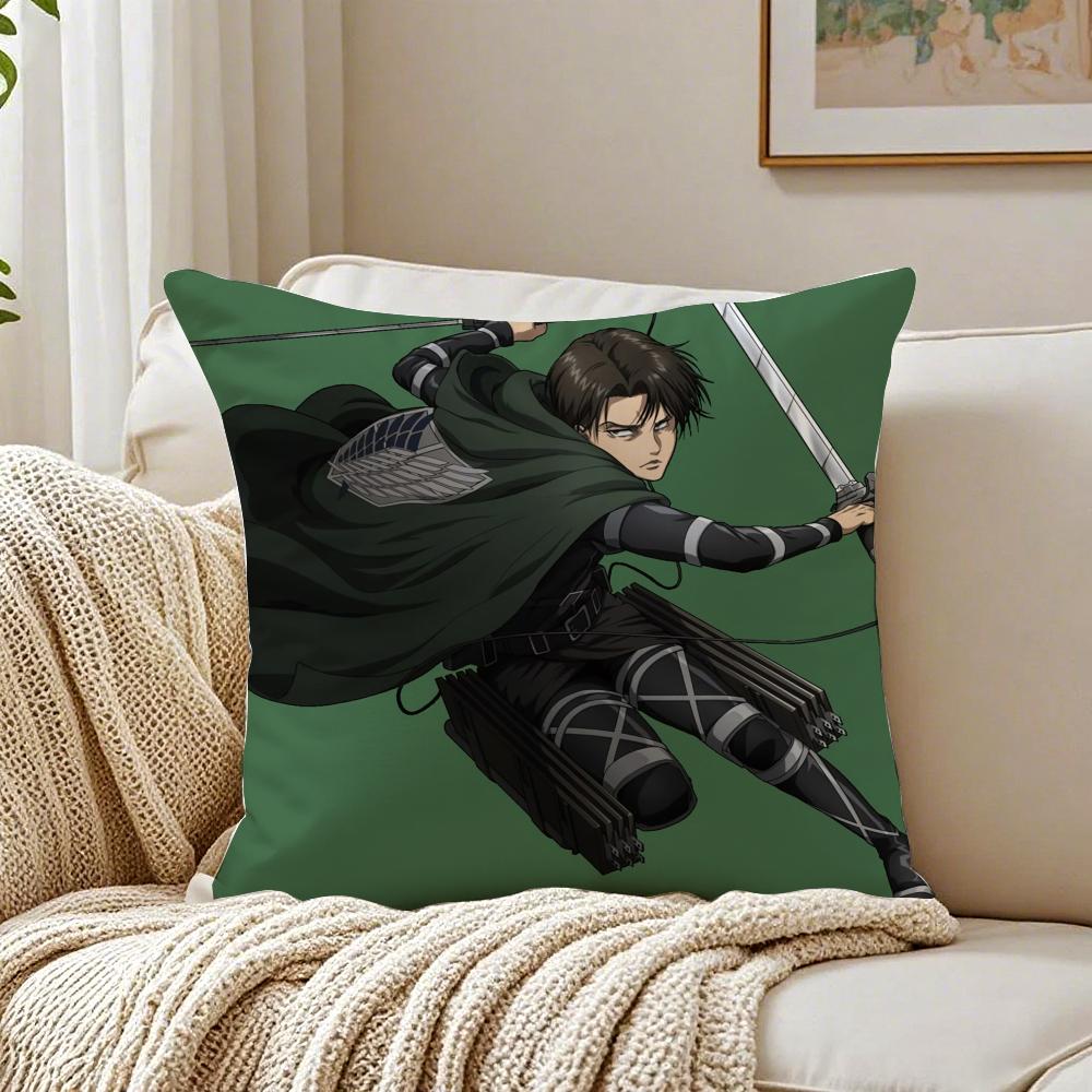 Dark Japanese Anime AAttack On Titan Cushion Cover Pillowcase Antidustmite living Room Sofa Decor Cushion Room