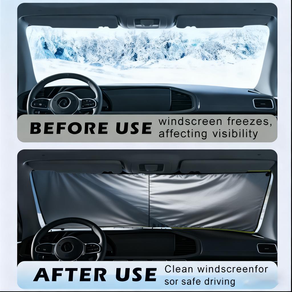 Magnetic Car Windshield Sunshade Snow Cover Frost Guard Uv Ice Protection Blocker For Most Vehicles