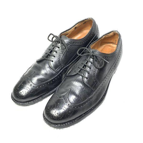 

Vintage ALDEN Size 10.5A C 27.5 28.0cm Wingtip Dress Shoes Black(USED)