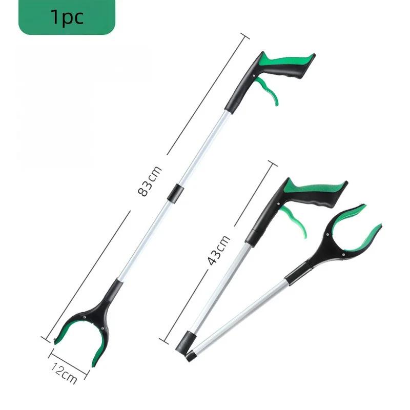 Aluminum Alloy Garbage Clip Upgrade Foldable Grabber Reacher Tool Lightweight Trash Claw Grabbers Magnetic Pick Up Stick зелёный