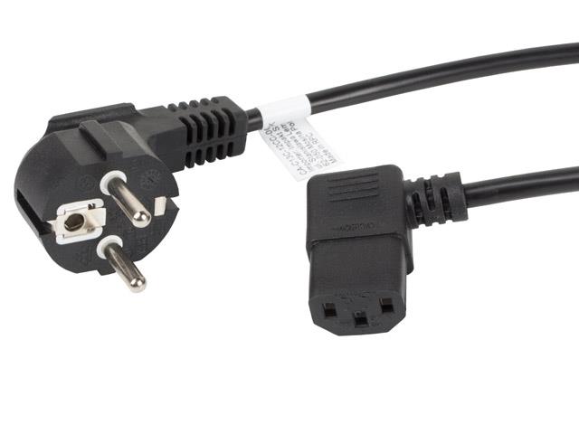 Lanberg Power Cable CEE 7/7 -> IEC 320 C13 Angled 1.8m VDE Black