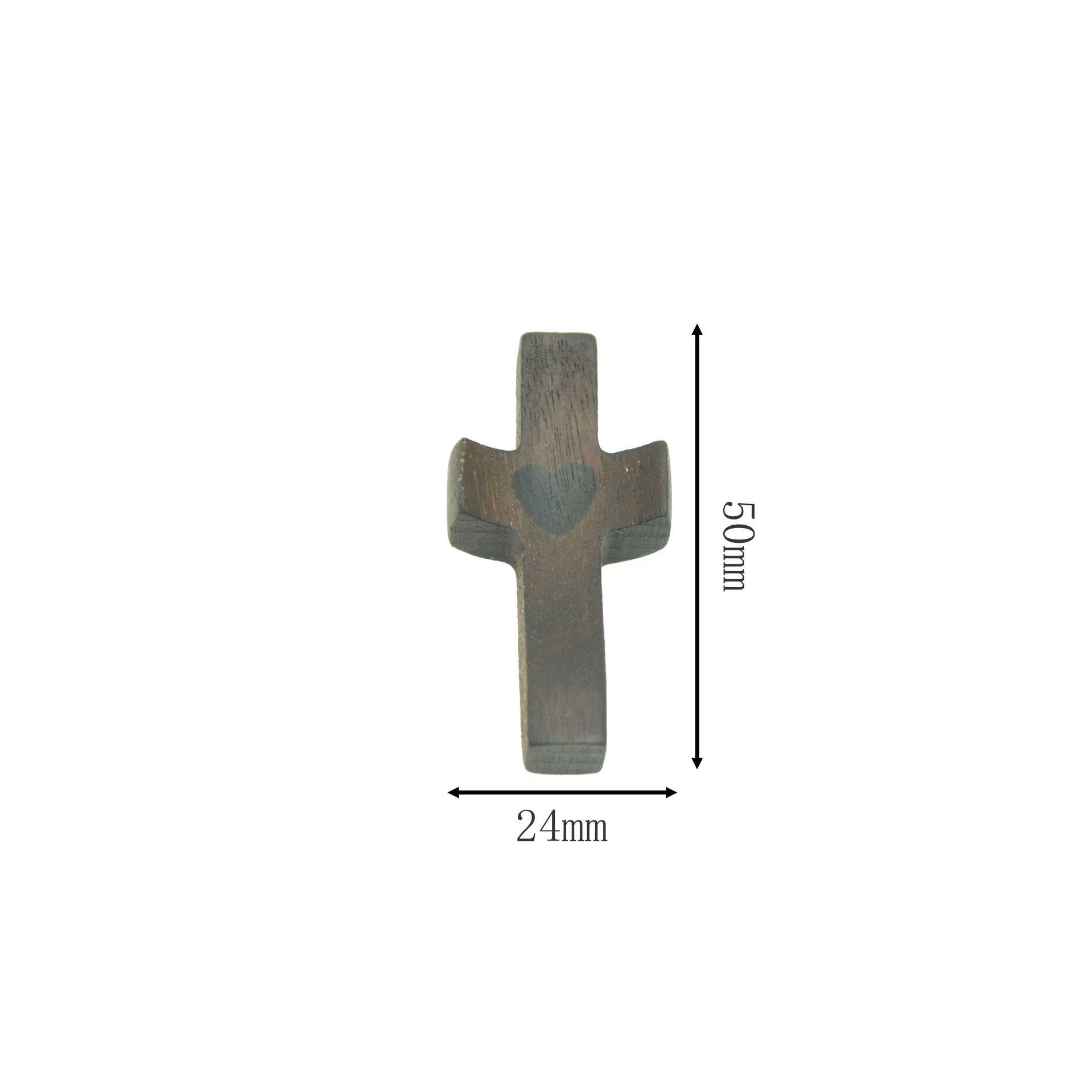 Black Walnut Wood Cross: Easter Handcrafted Natural Church Piece