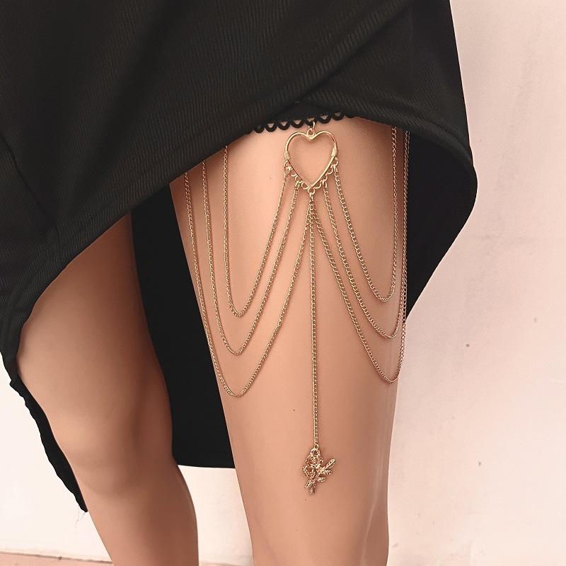 

Модная цепочка для ног Love Rose Flip Legs Потоковая многослойная цепочка для ног Love Chain Женская цепочка для тела