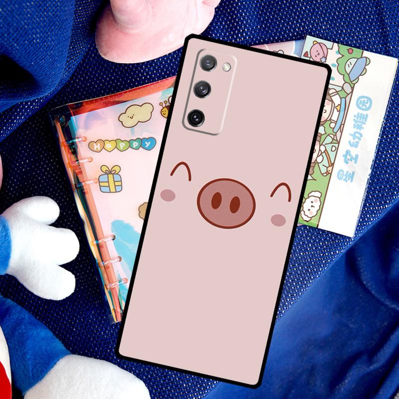 Funny Cute Lovely Pig Case For Samsung Galaxy S26 Ultra S25 S24 S23 S22 S21 S10 Plus S20 FE S25 Ultra Cover Funda