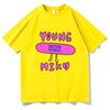 Singer Young Miko Print Graphic T Shirts Men Women Retro Fashion Short Sleeve T-shirt Harajuku Oversized Cotton Tees