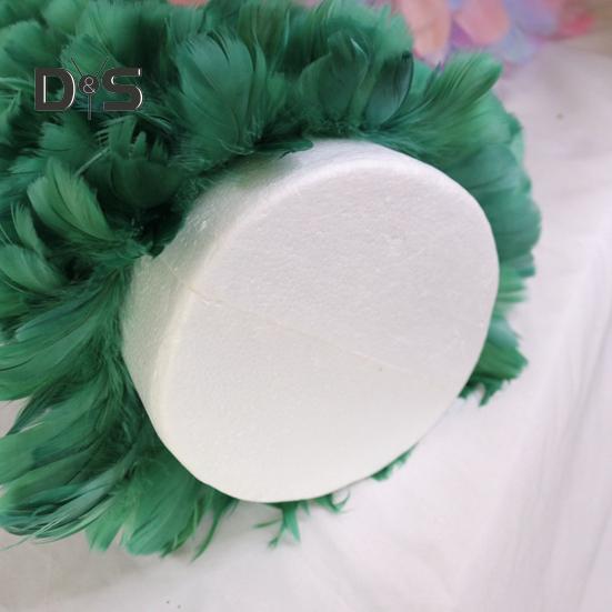 Fjäder julgran Bordsdekoration Handgjord trädfigur med Star Topper Holiday Home Centerpiece för jul nyårsfest