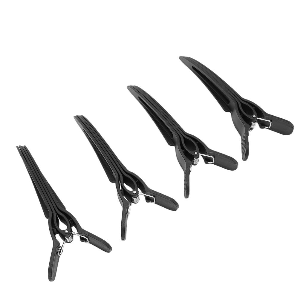 4pcs Root Lifting Clips No Crease Hair Clips for Instant Voluminous Crown Blow Drying Styling Black