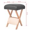 VidaXL Tabouret de massage pliant avec siège 12 cm d'épaisseur Noir