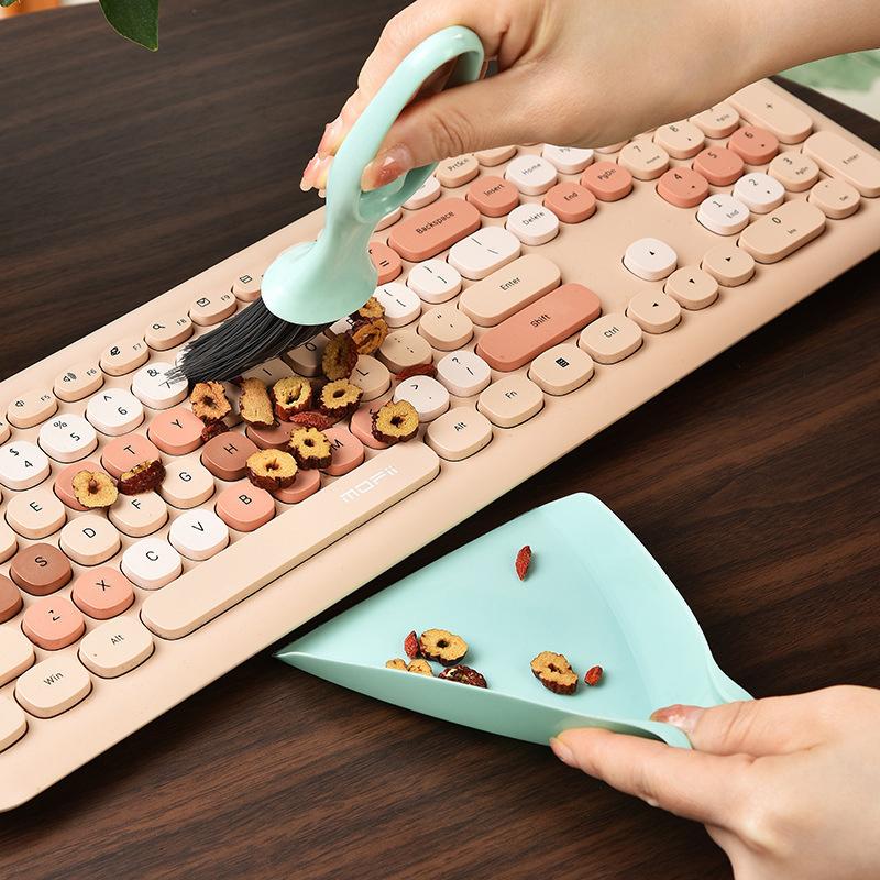 Mini Broom Dustpan Set Desktop Clean Brushes Table Keyboard Drawer Corner Clean Tool Household Cleaning Tools Small Gap Brush