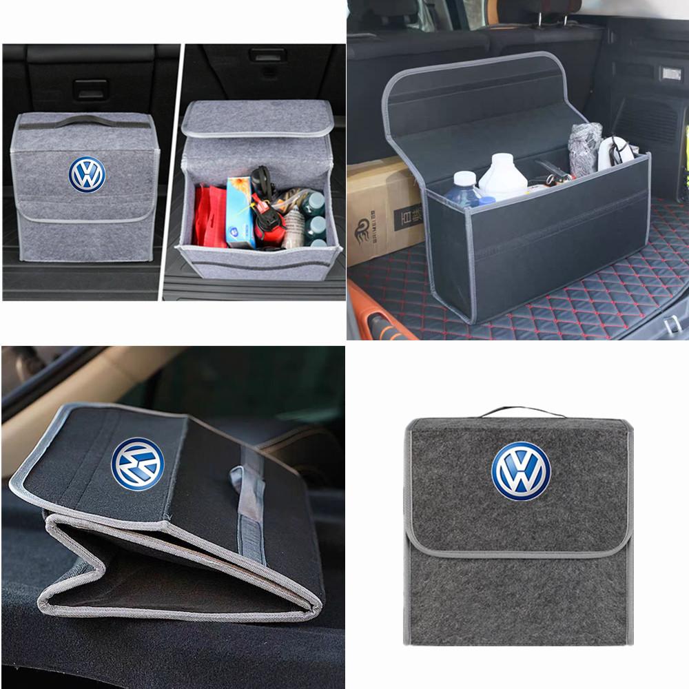 2026 Hot For VW VOLKSWAGEN Car Trunk Storage Bag Organizer Sundries Stowing Tidying Box For VW Volkswagen Rline Golf CC GTI Tigu