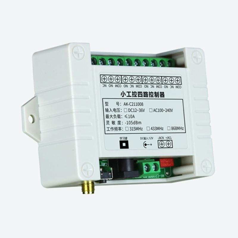 315Mhz 433Mhz DC 85V-260V Four Channel Relay Module Receiver Wireless Remote Control Switch for DC Motor DIY