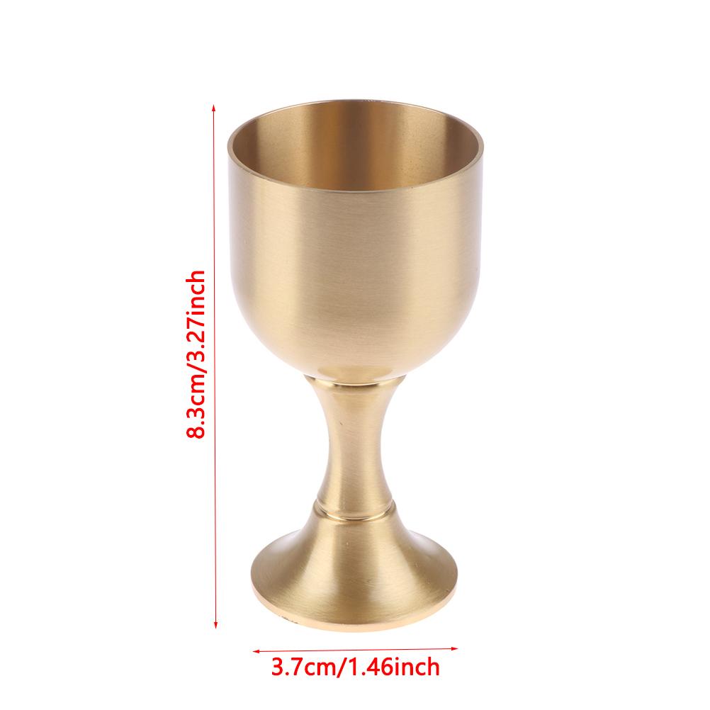 1Pcs S/M/L Vintage Brass Mug Red Wine Glass Good Gloss Copper Portable Smooth Edge Water Beer Cup Drinkware For Party Bar
