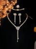 Elegant Crystal Necklace & Earrings Set for Weddings and Banquets
