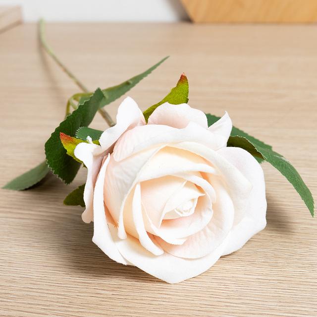 1pc /5pc Beautiful Silk Artificial Rose Flowers Wedding Home Table Decor Long Bouquet Arrange Fake Plant Valentine 'S Day Presents 