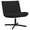 Swivel Chair Black 63 X 75 X 76 Cm Sheepskin Leather