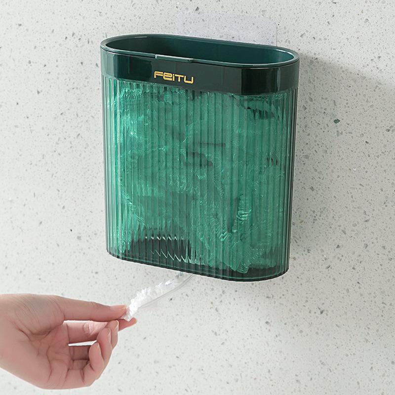 Wall-Mounted Dust-Proof Large-Capacity Kitchen Storage Box for Disposable Fresh-Keeping Bags