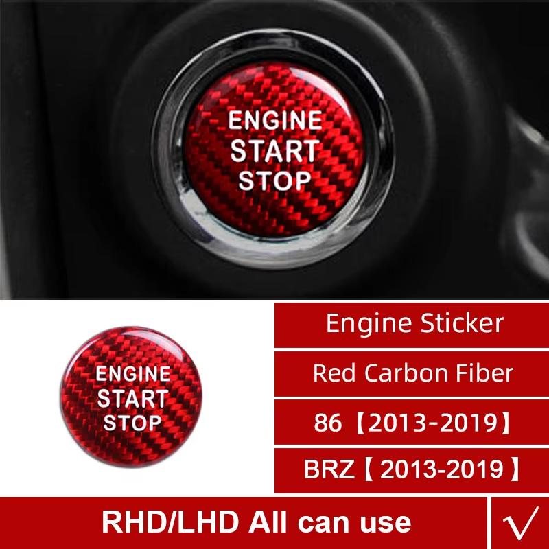 For Subaru BRZ Toyota GR86 2013-2019 Carbon Fiber Engine Start Stop Button Trim Sticker Car Interior Tuning Decor Accessories