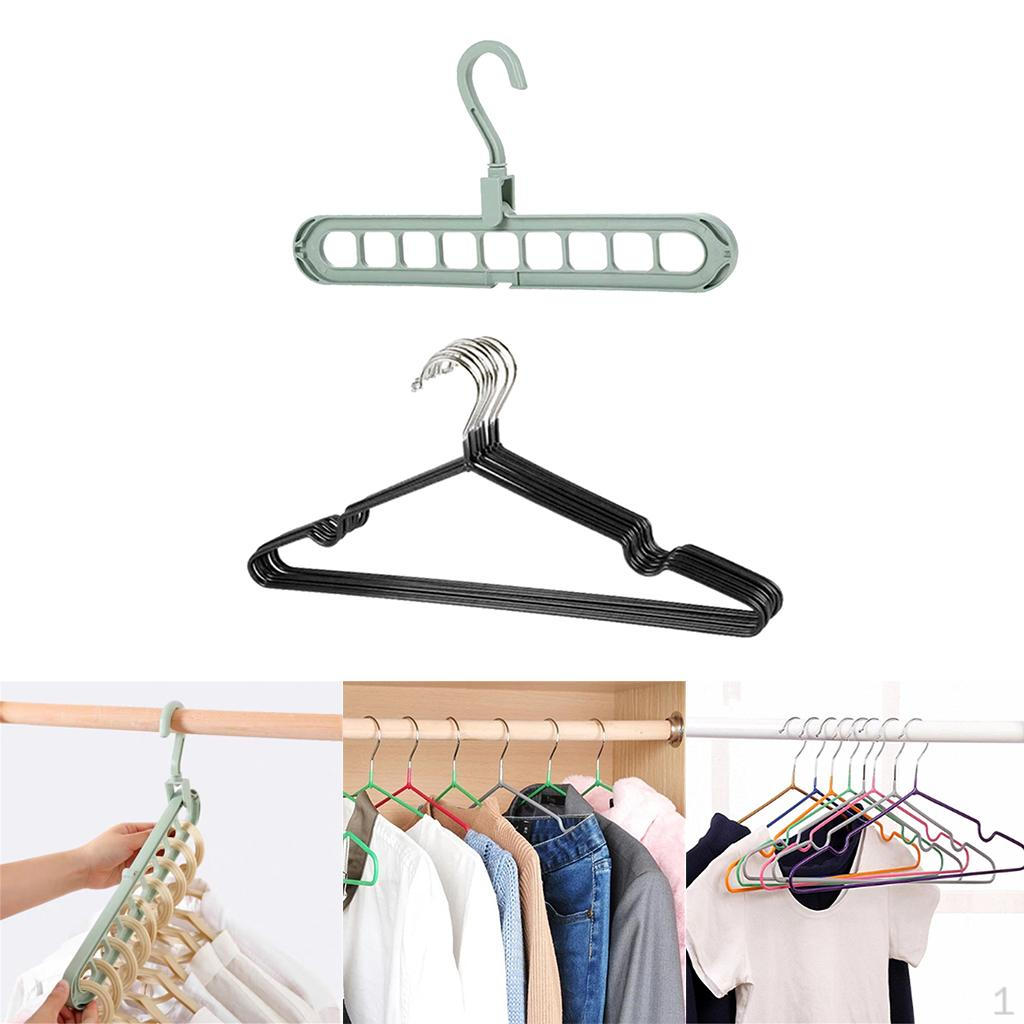 11pcs Children Adult Clothes Hanger Drying Rack Non-Slip Shirt Hook