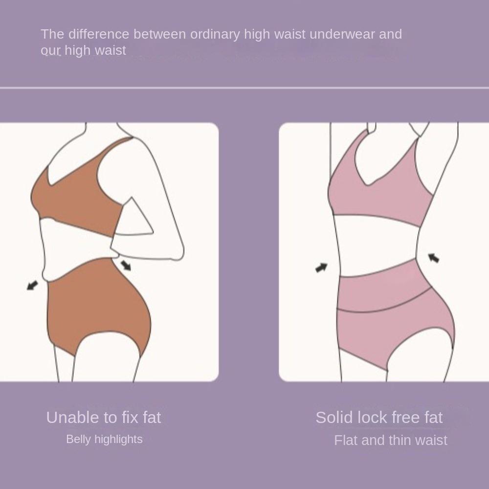 High Waist Postpartum Body Shaper Large Size Seamless Underpants Tummy Control Underwear  Lady