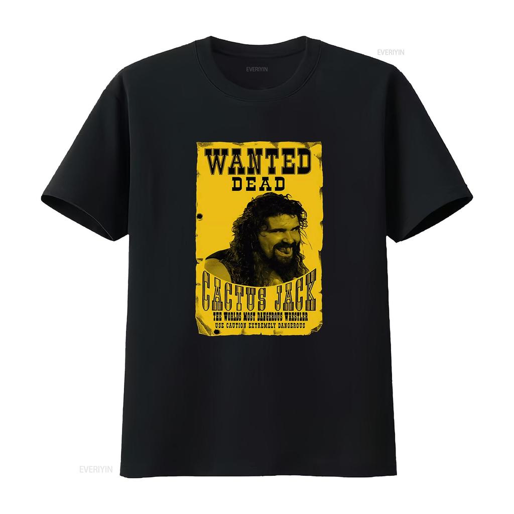 Cactus Jack Wanted Dead 90er Jahre T-Shirt vintage Gewaschen Dehnbar Streetwear Grafik Atmungsaktiv Lässig Vielseitig