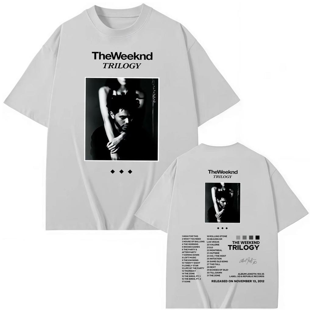 Rapper The Weeknd Merchandising de Álbum Camiseta Moda Hip Hop Vintage Camisetas de Manga Corta Algodón de Alta Calidad Camiseta Oversize