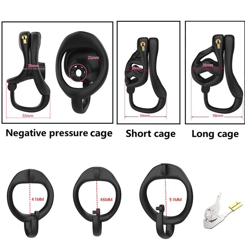 Male Penis Chastity Cage Set Small Bird Chastity Cage With 3 Size Rings Belt Penis Lock Ring Bondage Slave Man Sex Toy
