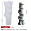 DIY Snake shaped Rose Long Rod Cylindrical Candle Mold Handmade New Pattern Relief Cement Gypsum Mold Used for Home Decoration