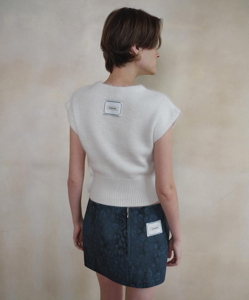 Obeodyupeulleeo Angora Knit Vest_White