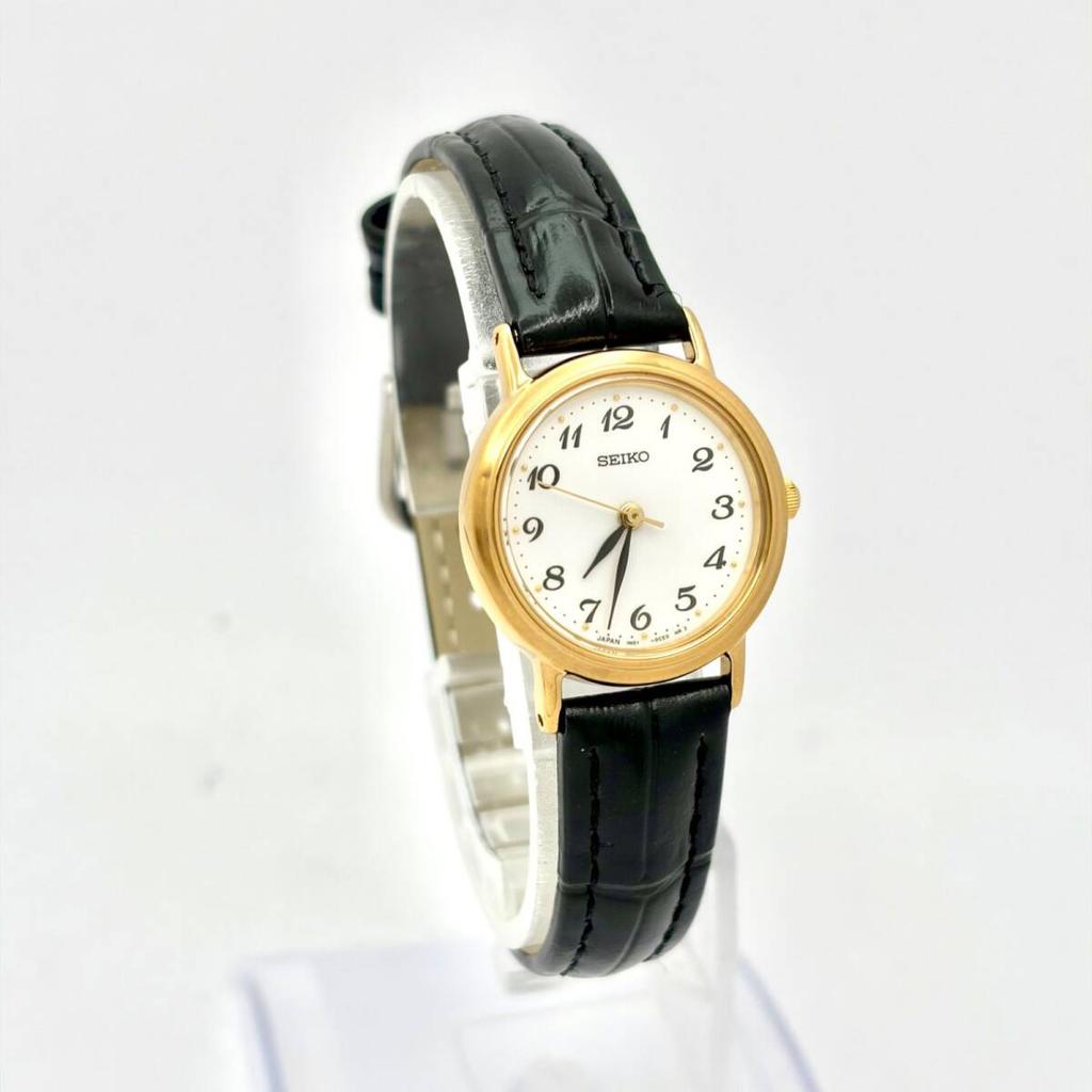 SEIKO Watch Gold 501506 New Strap [Excellent Condition/New Battery] Ladies' 1N01-0BA0