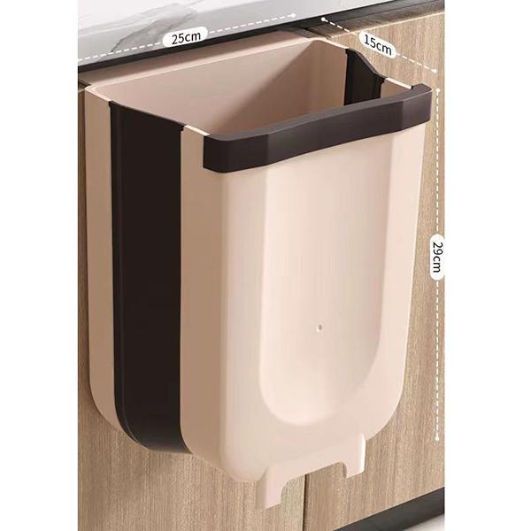 WTEMPO кухонный мусорный бак складной подвесной контейнер для хранения бытовой дверной шкаф настенный подвесной мусорный бак кухонная корзина для мусора 10L коричневый 1449₽