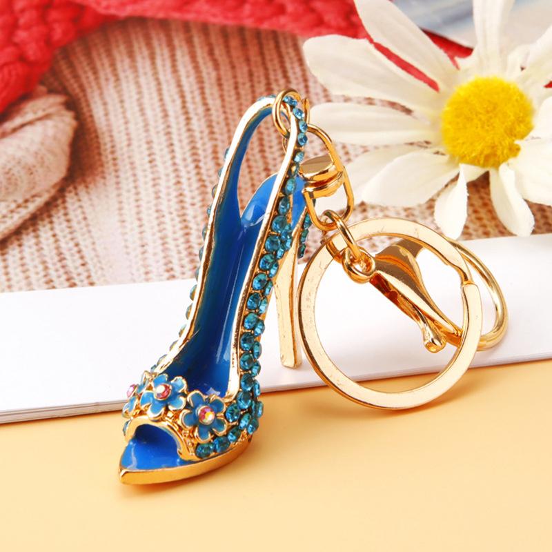Hoge Hak Schoen Strass Kristal Portemonnee Auto Tas Decoratieve Legering Tas Bedeltje