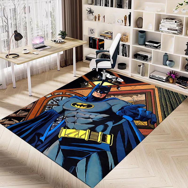 Batman Action Pose Carpet For Playroom Bedroom Living Room Sofa Home Decorkids Game Area Rug Nonslip Floor Mat