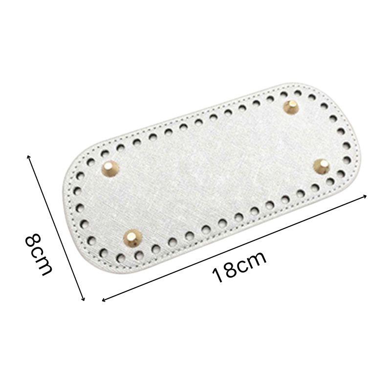 18X8cm Long Bottom For Knitted PU Leather Bag Base High Qualtiy Handbag Bottom With Holes Rivet Crochet Bag Part Accessories