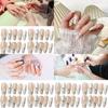 Handmade Long Floral Nail Sticker Wholesale For Women Xs S M L Pure Desire Style